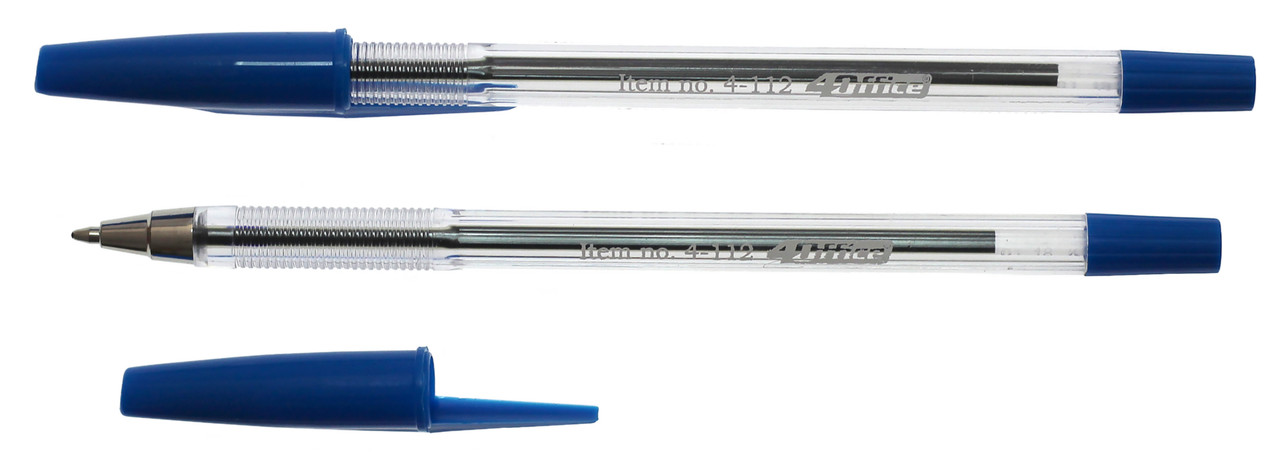 Ручка кулькова 4OFFICE (4-112), чорнила сині